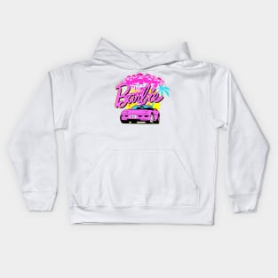 Sport Car Barbie Retro Kids Hoodie